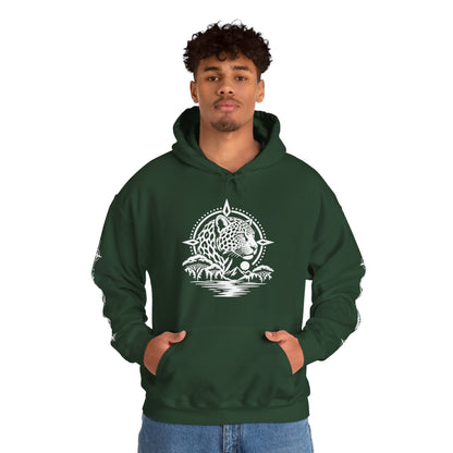 Jaguar Compass Hoodie – Cronotierra Adventure Graphic Sweatshirt
