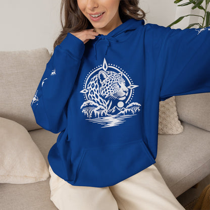 Jaguar Compass Hoodie – Cronotierra Adventure Graphic Sweatshirt