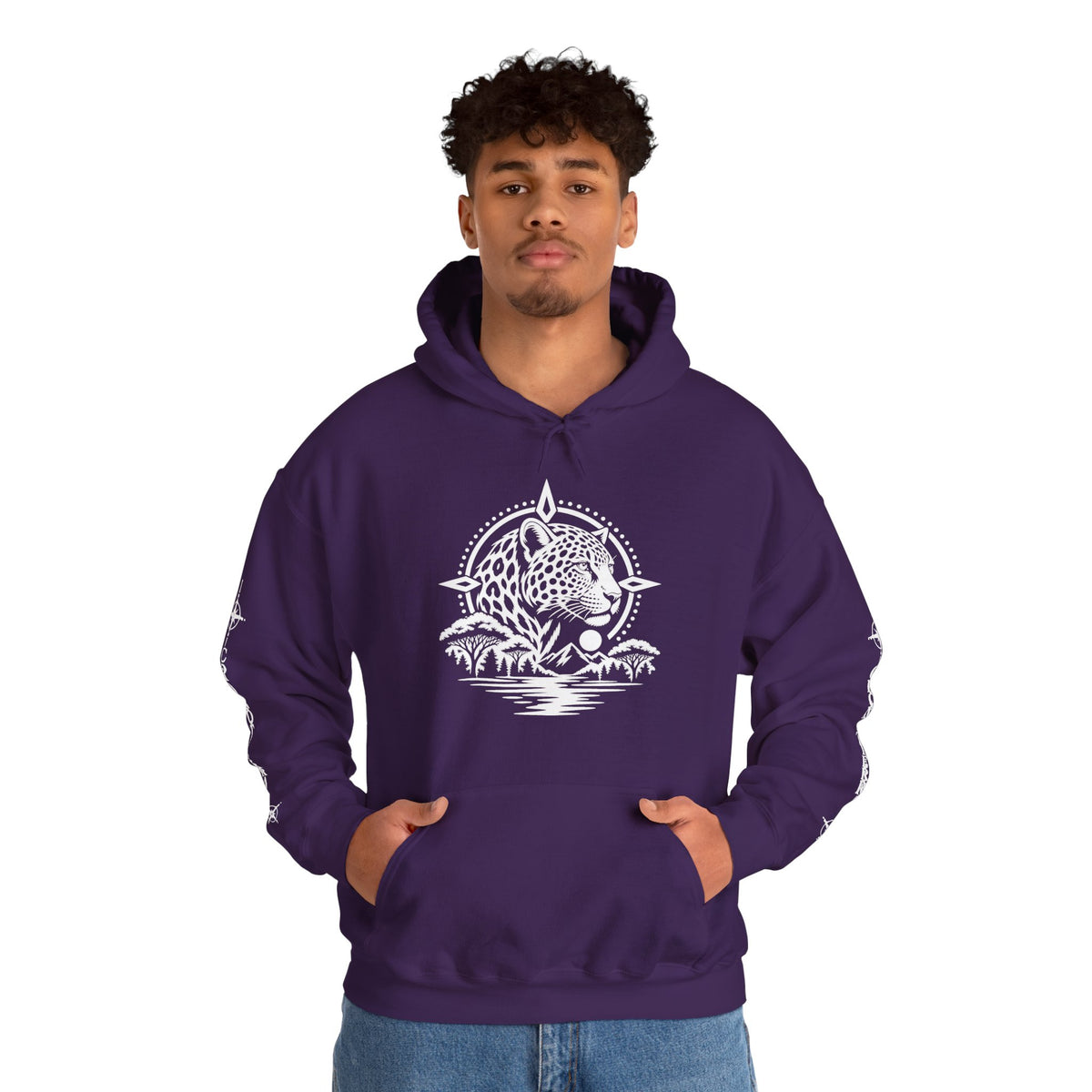 Jaguar Compass Hoodie – Cronotierra Adventure Graphic Sweatshirt