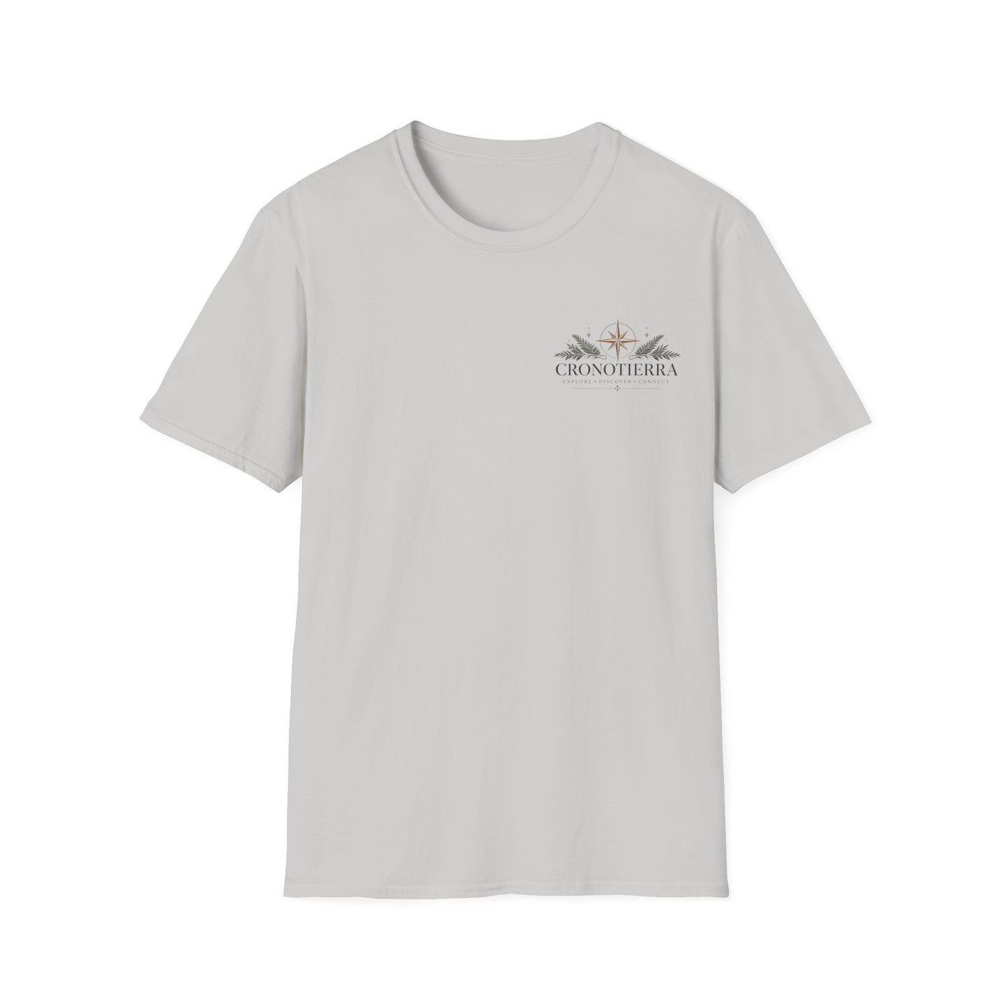 Cronotherapy Logo T‑Shirt — Minimal Sunrise Botanical Graphic Tee