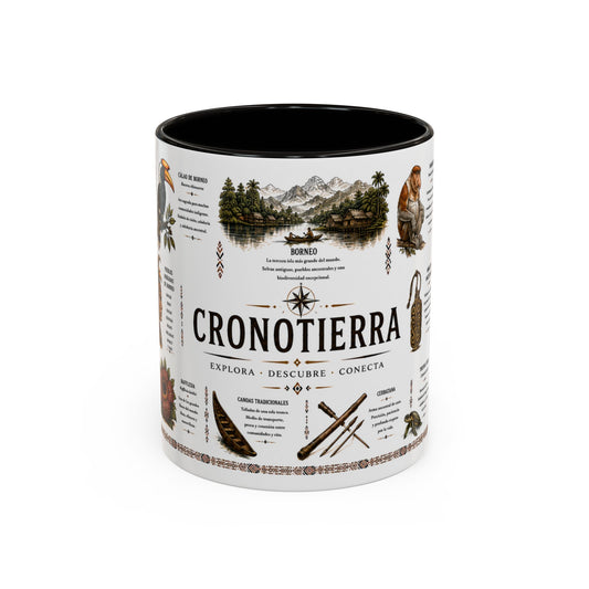 Cronotierra Borneo Ceramic Mug | Jungle Exploration & Tribal Spirit (11oz/15oz)