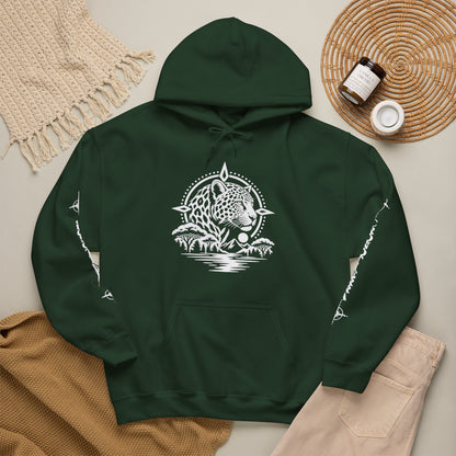 Jaguar Compass Hoodie – Cronotierra Adventure Graphic Sweatshirt
