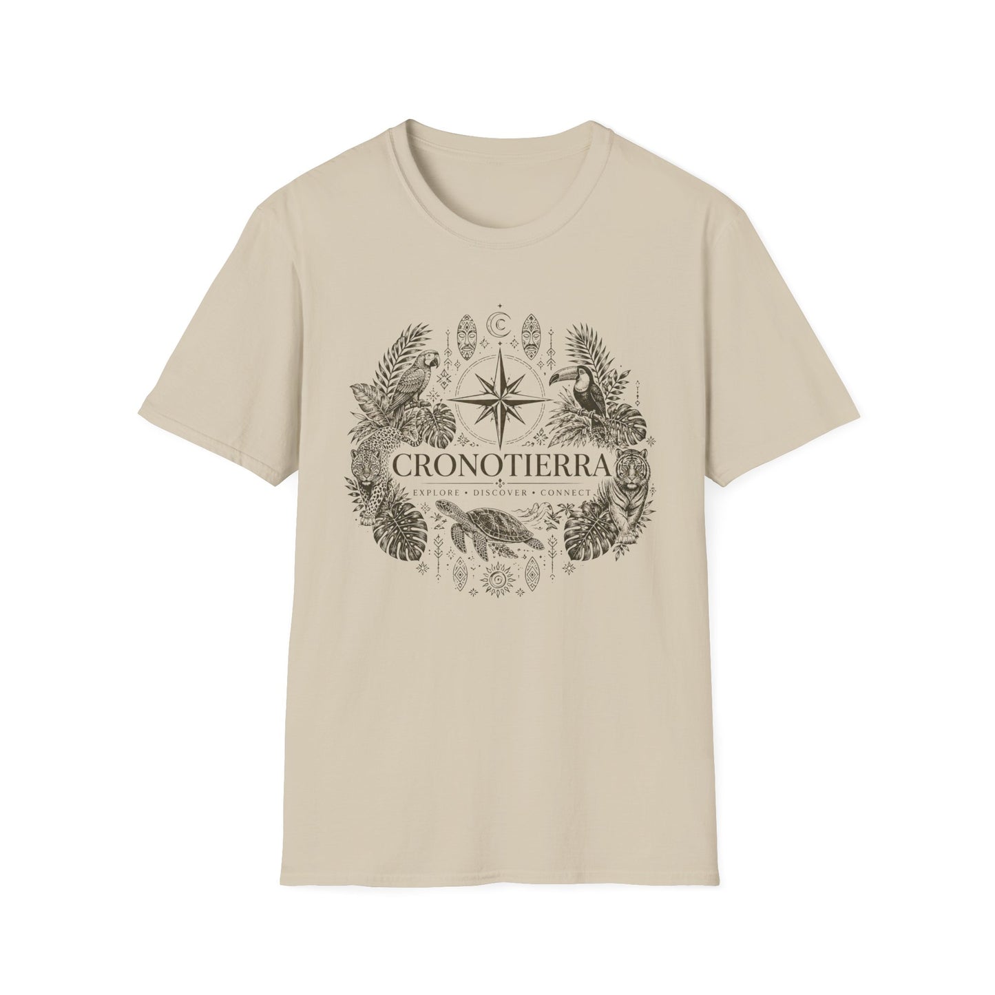 Cronotierra Compass Tee — Explore, Discover & Connect Graphic T-Shirt