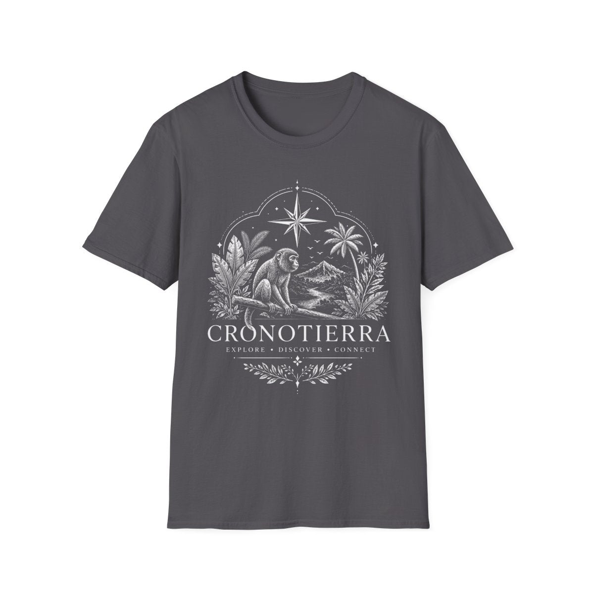 Adventure Monkey T-Shirt — 'Cronotierra' Vintage Jungle Compass Tee
