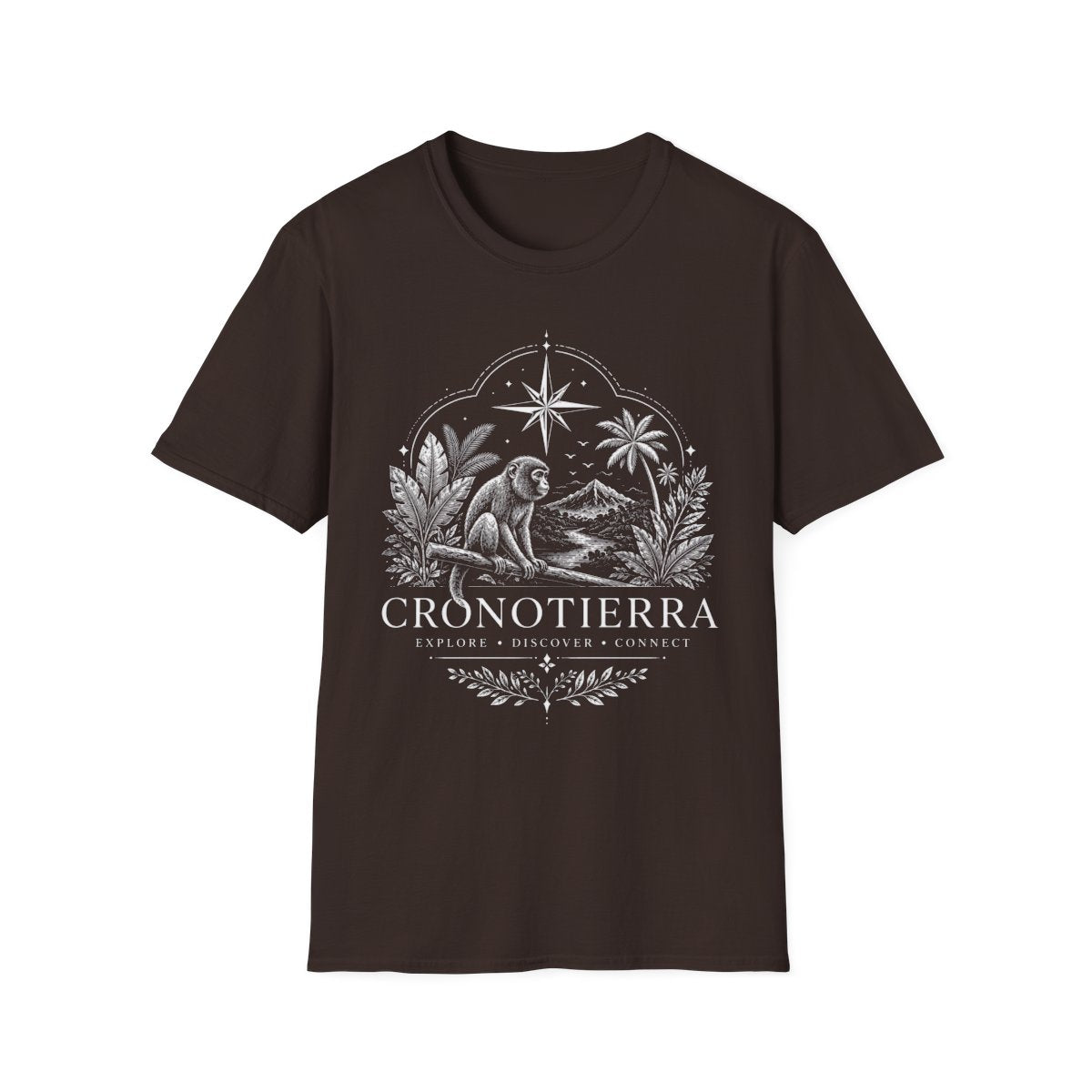 Adventure Monkey T-Shirt — 'Cronotierra' Vintage Jungle Compass Tee