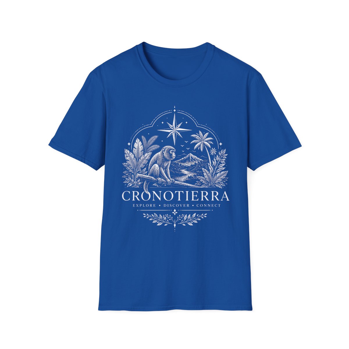 Adventure Monkey T-Shirt — 'Cronotierra' Vintage Jungle Compass Tee