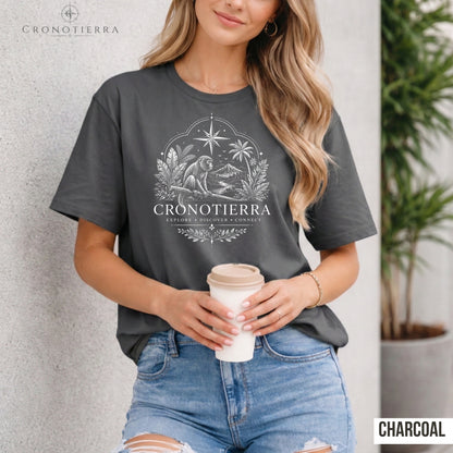 Camiseta Macaco Aventureiro — Camiseta 'Cronotierra' Bússola Vintage da Selva