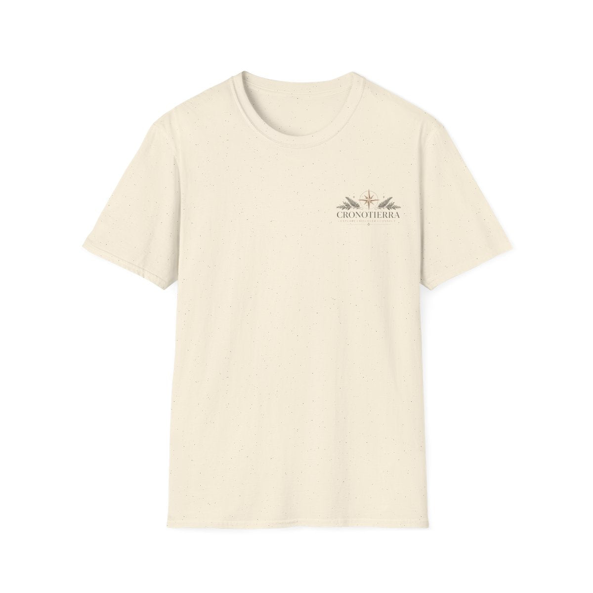 Cronotierra Logo T‑Shirt — Minimal Sunrise Botanical Graphic Tee