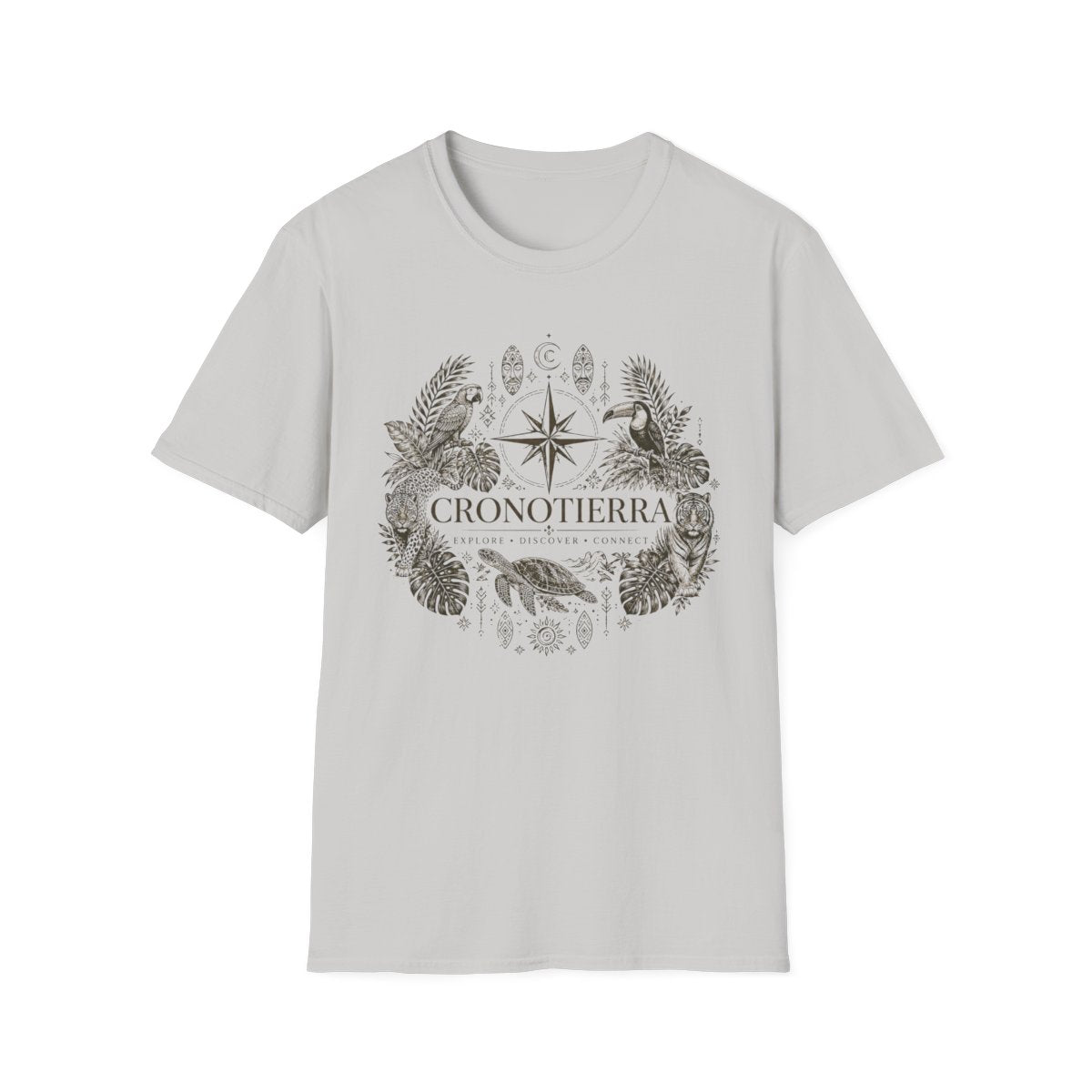 Cronotierra Compass Tee — Explore, Discover & Connect Graphic T-Shirt