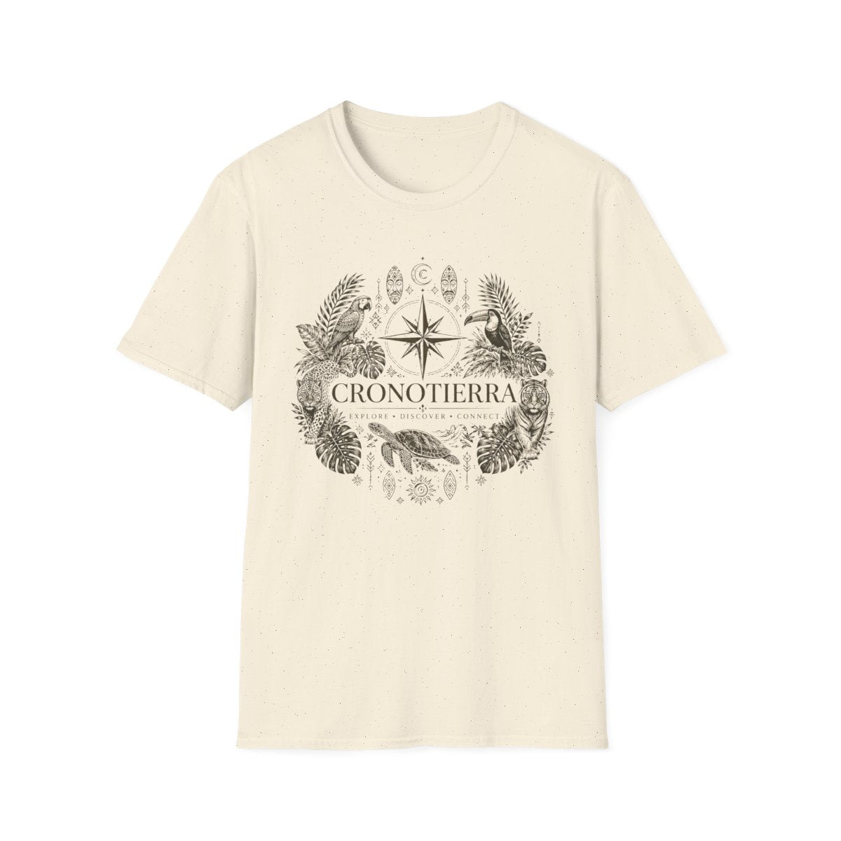 Cronotierra Compass Tee — Explore, Discover & Connect Graphic T-Shirt