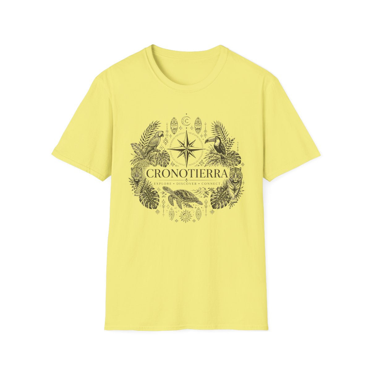 Cronotierra Compass Tee — Explore, Discover & Connect Graphic T-Shirt
