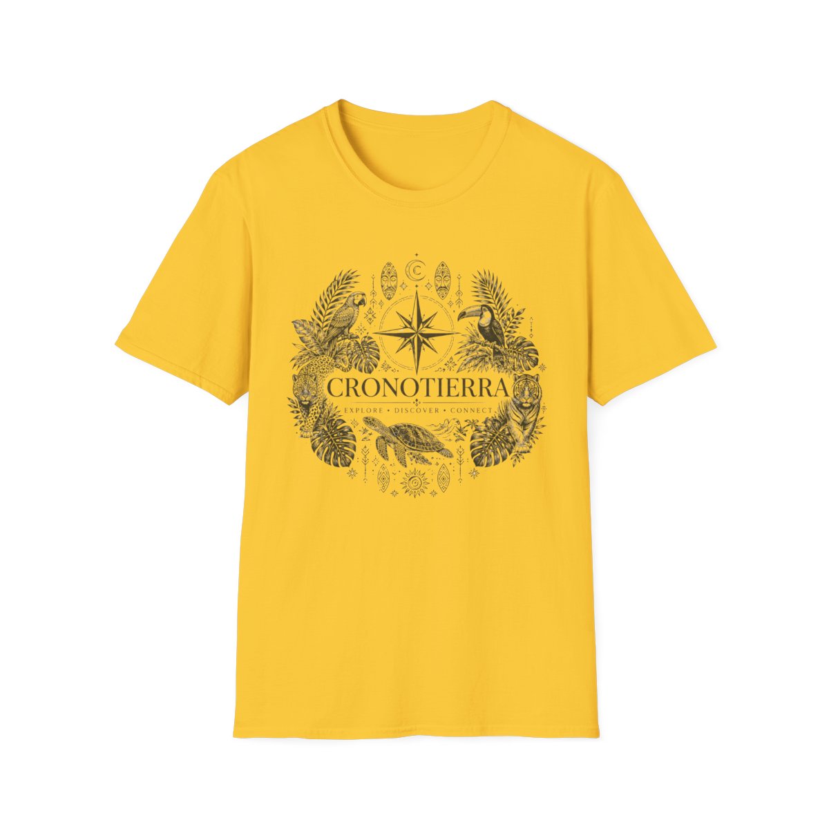 Cronotierra Compass Tee — Explore, Discover & Connect Graphic T-Shirt