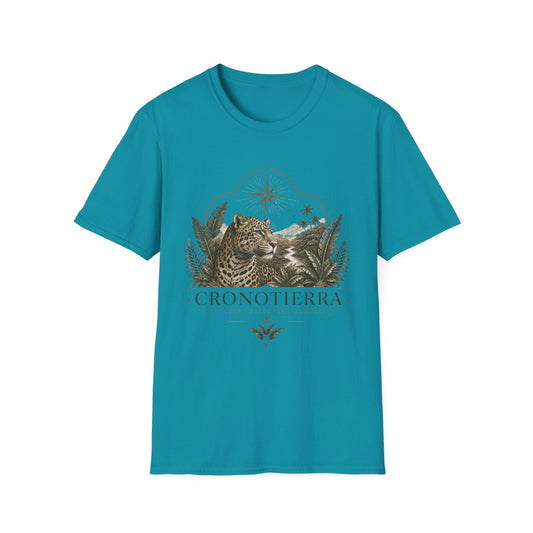 Leopard Compass T‑Shirt — Cronotierra Vintage Jungle Graphic Tee