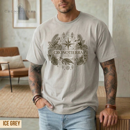 Camiseta Gráfica Cronotierra Compass — Explora, Descubre y Conecta