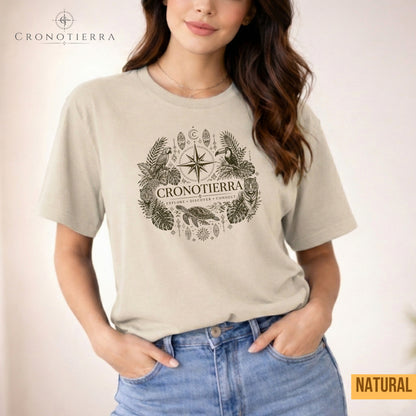 Camiseta Gráfica Cronotierra Compass — Explora, Descubre y Conecta