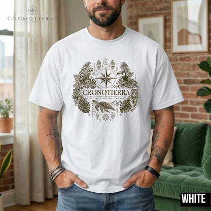Camiseta Gráfica Cronotierra Compass — Explora, Descubre y Conecta